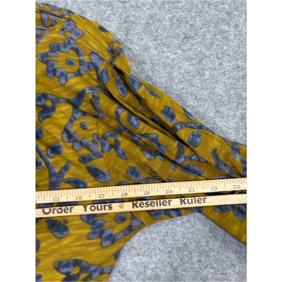 Free People Blouse Women XL Green On The Block Cropped Bell Sleeve - Picture 8 of 9